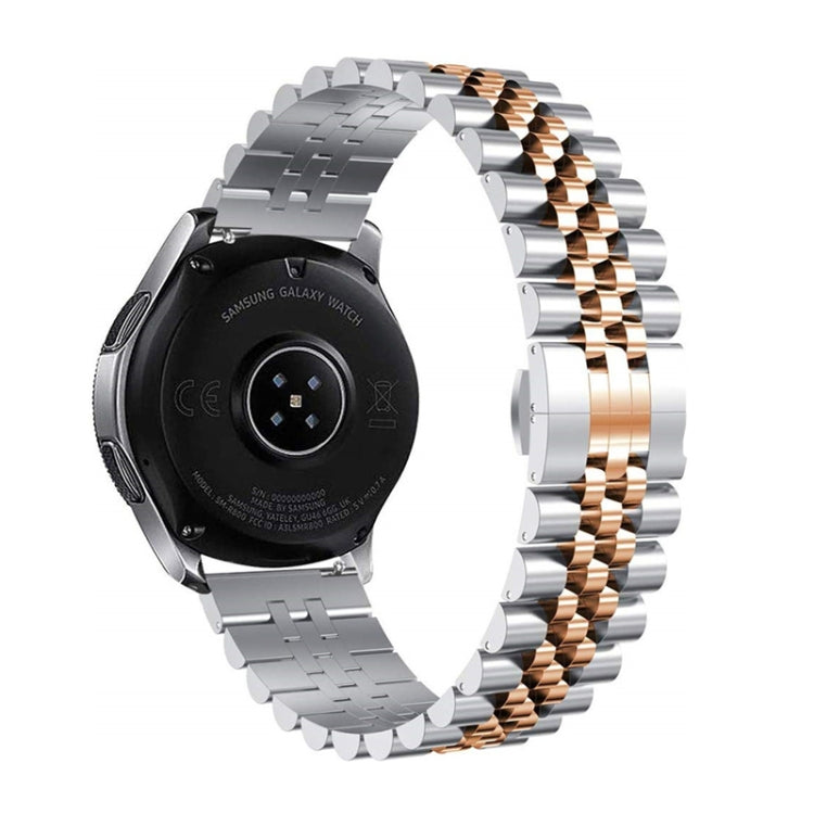 For Huawei Watch 3 / 3 Pro Five Beads Steel Watch Band(Silver Rose Gold) by buy2fix