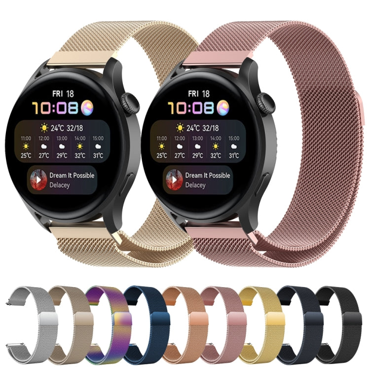 For Huawei Watch 3 / 3 Pro Milanese Stainless Steel Watch Band(Black) by buy2fix