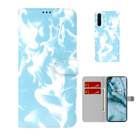 For OnePlus Nord Cloud Fog Pattern Horizontal Flip Leather Case with Holder & Card Slot & Wallet(Sky Blue) - OnePlus Cases by buy2fix | Online Shopping UK | buy2fix