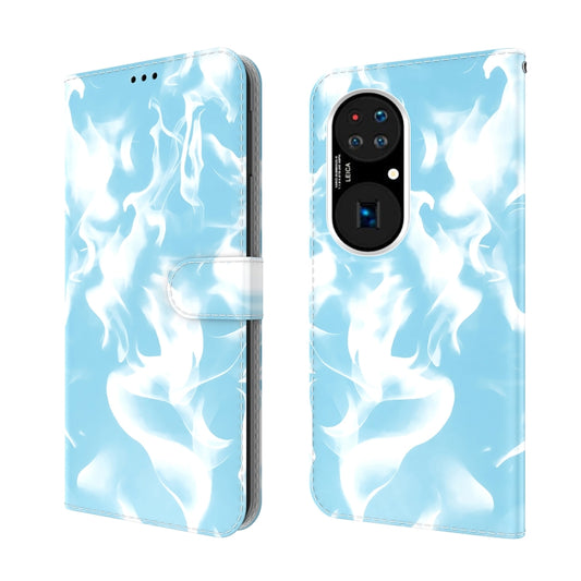 For Huawei P50 Cloud Fog Pattern Horizontal Flip Leather Case with Holder & Card Slot & Wallet(Sky Blue) - Huawei Cases by buy2fix | Online Shopping UK | buy2fix