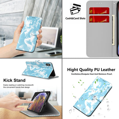 For Huawei P50 Cloud Fog Pattern Horizontal Flip Leather Case with Holder & Card Slot & Wallet(Sky Blue) - Huawei Cases by buy2fix | Online Shopping UK | buy2fix