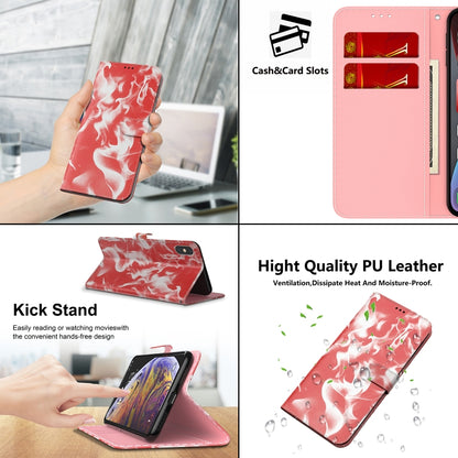 For Huawei P50 Cloud Fog Pattern Horizontal Flip Leather Case with Holder & Card Slot & Wallet(Red) - Huawei Cases by buy2fix | Online Shopping UK | buy2fix