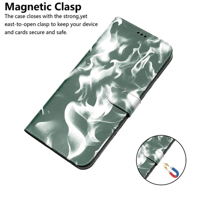 For Huawei P50 Pro Cloud Fog Pattern Horizontal Flip Leather Case with Holder & Card Slot & Wallet(Dark Green) - Huawei Cases by buy2fix | Online Shopping UK | buy2fix
