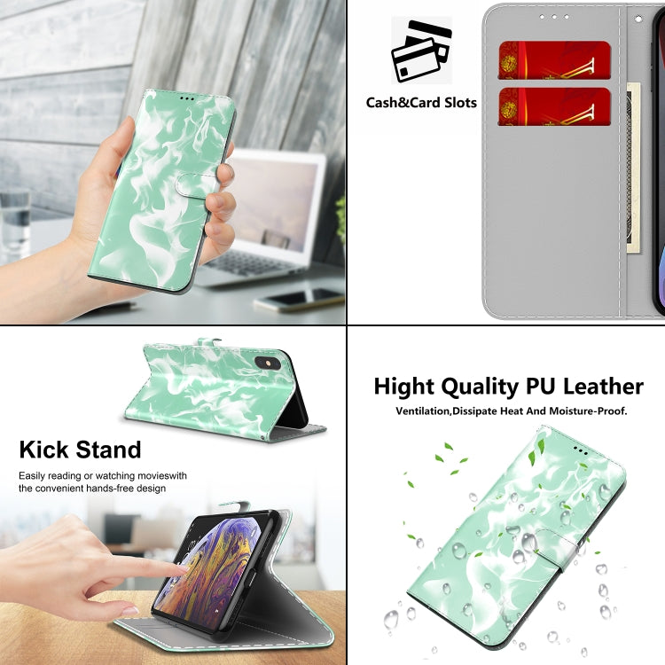 For Huawei P50 Pro Cloud Fog Pattern Horizontal Flip Leather Case with Holder & Card Slot & Wallet(Mint Green) - Huawei Cases by buy2fix | Online Shopping UK | buy2fix