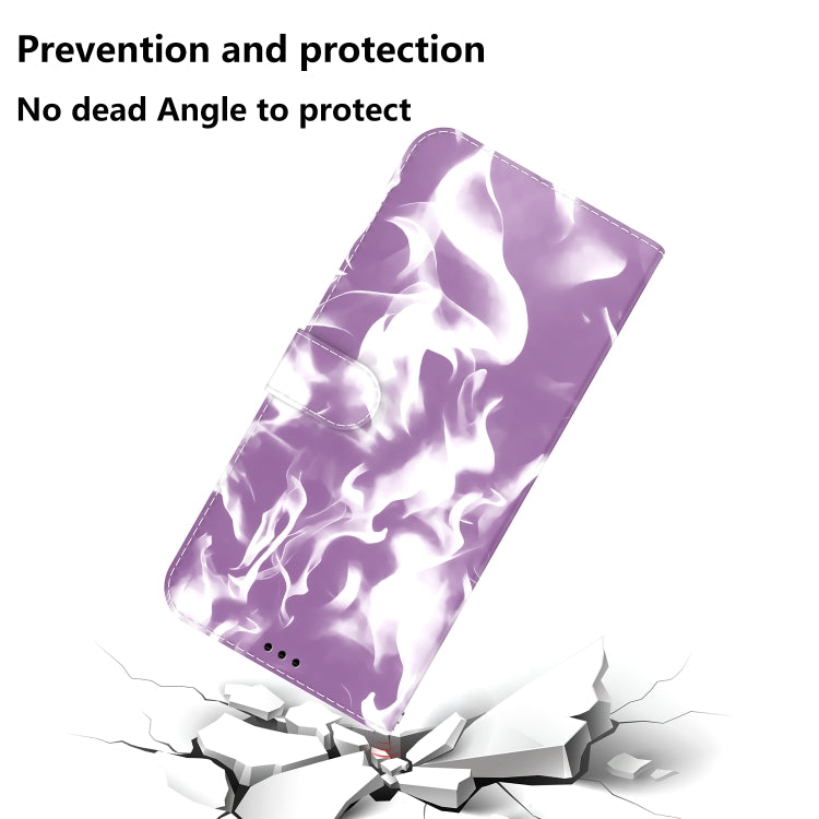 For Huawei P50 Pro Cloud Fog Pattern Horizontal Flip Leather Case with Holder & Card Slot & Wallet(Purple) - Huawei Cases by buy2fix | Online Shopping UK | buy2fix
