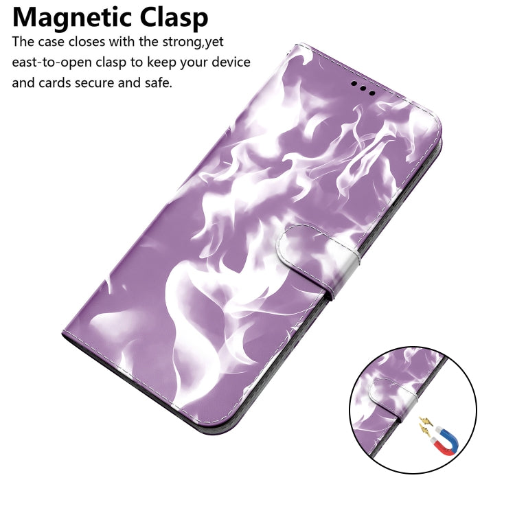 For Huawei P50 Pro Cloud Fog Pattern Horizontal Flip Leather Case with Holder & Card Slot & Wallet(Purple) - Huawei Cases by buy2fix | Online Shopping UK | buy2fix