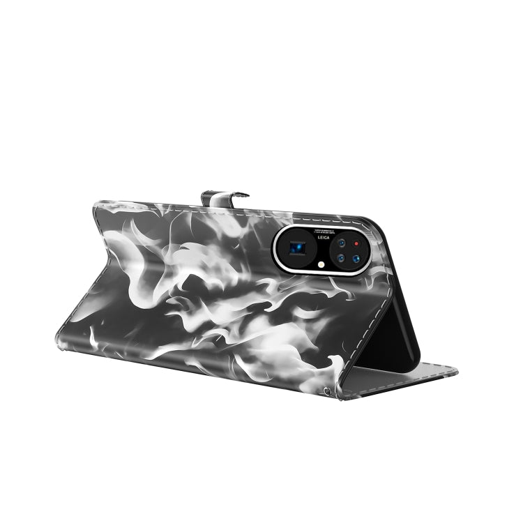 For Huawei P50 Pro Cloud Fog Pattern Horizontal Flip Leather Case with Holder & Card Slot & Wallet(Black) - Huawei Cases by buy2fix | Online Shopping UK | buy2fix