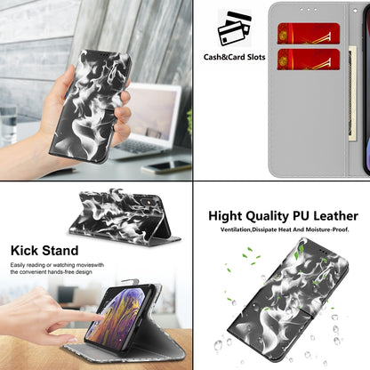 For Huawei P50 Pro Cloud Fog Pattern Horizontal Flip Leather Case with Holder & Card Slot & Wallet(Black) - Huawei Cases by buy2fix | Online Shopping UK | buy2fix