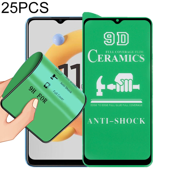 For OPPO Realme C11 (2021) 25 PCS 9D Full Screen Full Glue Ceramic Film - Realme Tempered Glass by buy2fix | Online Shopping UK | buy2fix