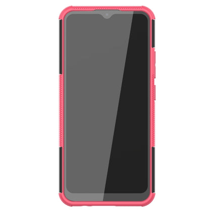 For OPPO Realme C21 / C20 Tire Texture Shockproof TPU+PC Protective Case with Holder(Pink) - Realme Cases by buy2fix | Online Shopping UK | buy2fix