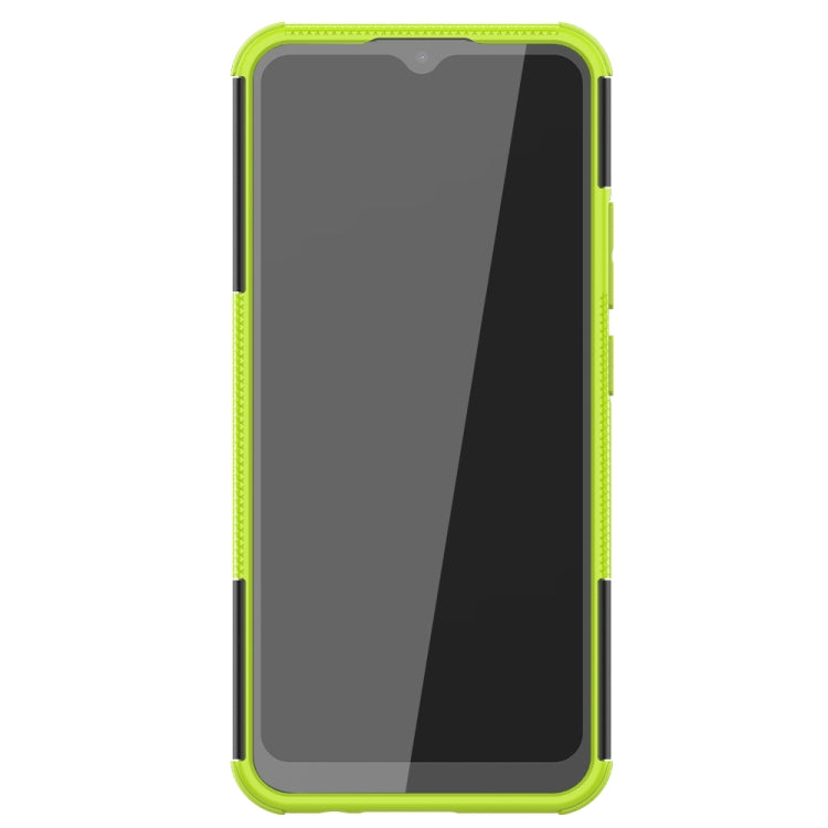 For OPPO Realme C21 / C20 Tire Texture Shockproof TPU+PC Protective Case with Holder(Green) - Realme Cases by buy2fix | Online Shopping UK | buy2fix
