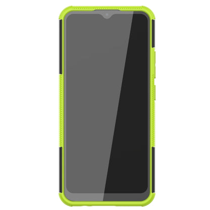For OPPO Realme C21 / C20 Tire Texture Shockproof TPU+PC Protective Case with Holder(Green) - Realme Cases by buy2fix | Online Shopping UK | buy2fix