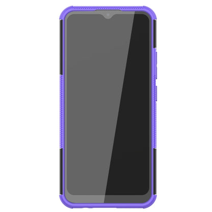For OPPO Realme C21 / C20 Tire Texture Shockproof TPU+PC Protective Case with Holder(Purple) - Realme Cases by buy2fix | Online Shopping UK | buy2fix