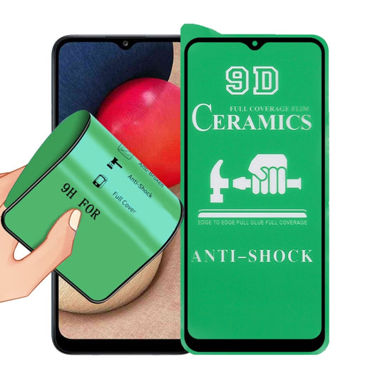 For Samsung Galaxy A02s 9D Full Screen Full Glue Ceramic Film - Galaxy Tempered Glass by buy2fix | Online Shopping UK | buy2fix