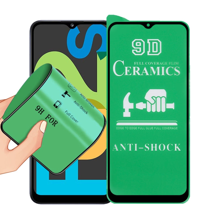 For Samsung Galaxy F02s 9D Full Screen Full Glue Ceramic Film - Galaxy Tempered Glass by buy2fix | Online Shopping UK | buy2fix