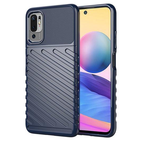 For Xiaomi Redmi Note 10 5G Thunderbolt Shockproof TPU Protective Soft Case(Blue) - Xiaomi Cases by buy2fix | Online Shopping UK | buy2fix