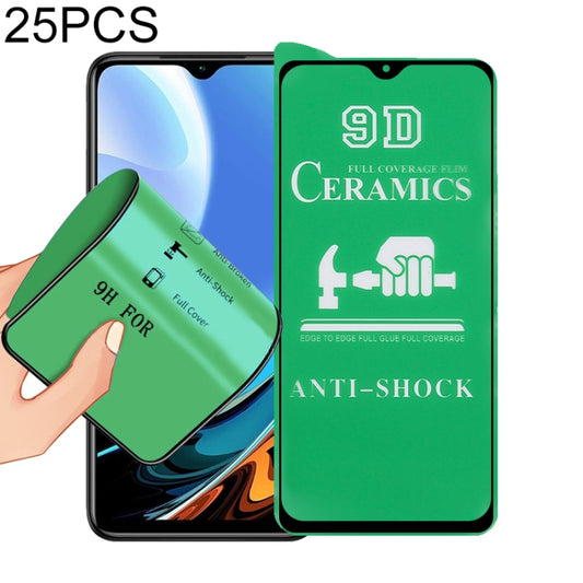 For Xiaomi Redmi 9T 25 PCS 9D Full Screen Full Glue Ceramic Film -  by buy2fix | Online Shopping UK | buy2fix