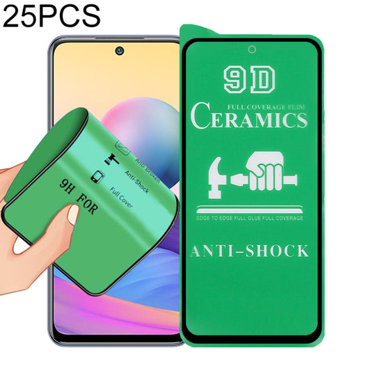 For Xiaomi Redmi Note 10 5G 25 PCS 9D Full Screen Full Glue Ceramic Film -  by buy2fix | Online Shopping UK | buy2fix
