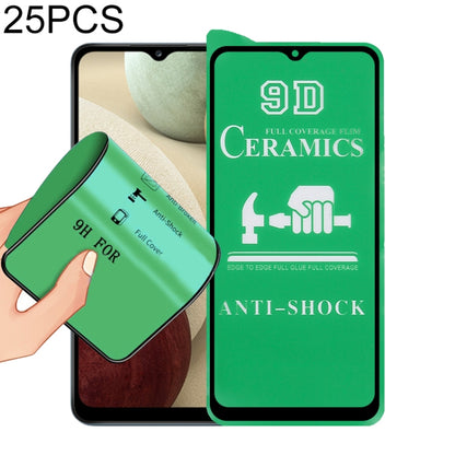 For Samsung Galaxy A12 5G / A12 / A12 Nacho / M12 / A13 5G 25 PCS 9D Full Screen Full Glue Ceramic Film - Galaxy Tempered Glass by buy2fix | Online Shopping UK | buy2fix