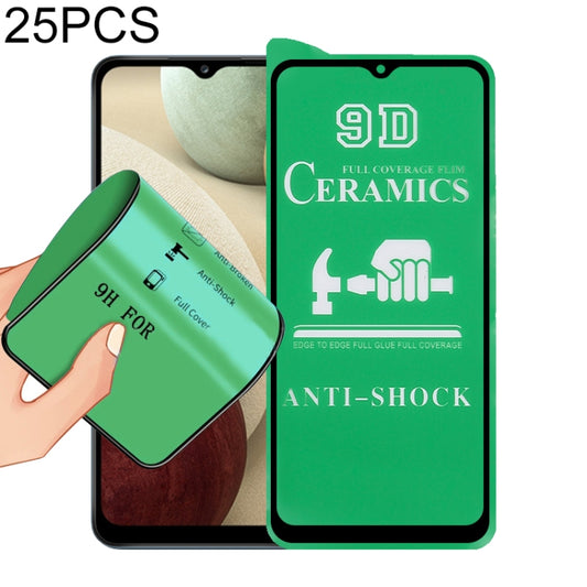 For Samsung Galaxy A12 5G / A12 / A12 Nacho / M12 / A13 5G 25 PCS 9D Full Screen Full Glue Ceramic Film - Galaxy Tempered Glass by buy2fix | Online Shopping UK | buy2fix