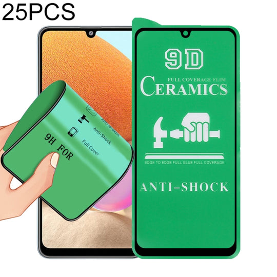 For Samsung Galaxy A32 4G 25 PCS 9D Full Screen Full Glue Ceramic Film
