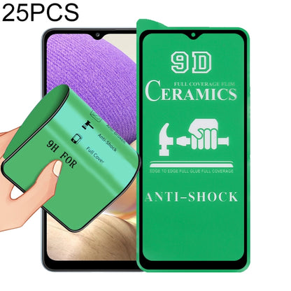 For Samsung Galaxy A32 5G 25 PCS 9D Full Screen Full Glue Ceramic Film - Galaxy Tempered Glass by buy2fix | Online Shopping UK | buy2fix