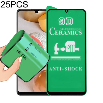 For Samsung Galaxy A42 25 PCS 9D Full Screen Full Glue Ceramic Film - Galaxy Tempered Glass by buy2fix | Online Shopping UK | buy2fix