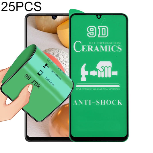 For Samsung Galaxy A42 25 PCS 9D Full Screen Full Glue Ceramic Film - Galaxy Tempered Glass by buy2fix | Online Shopping UK | buy2fix