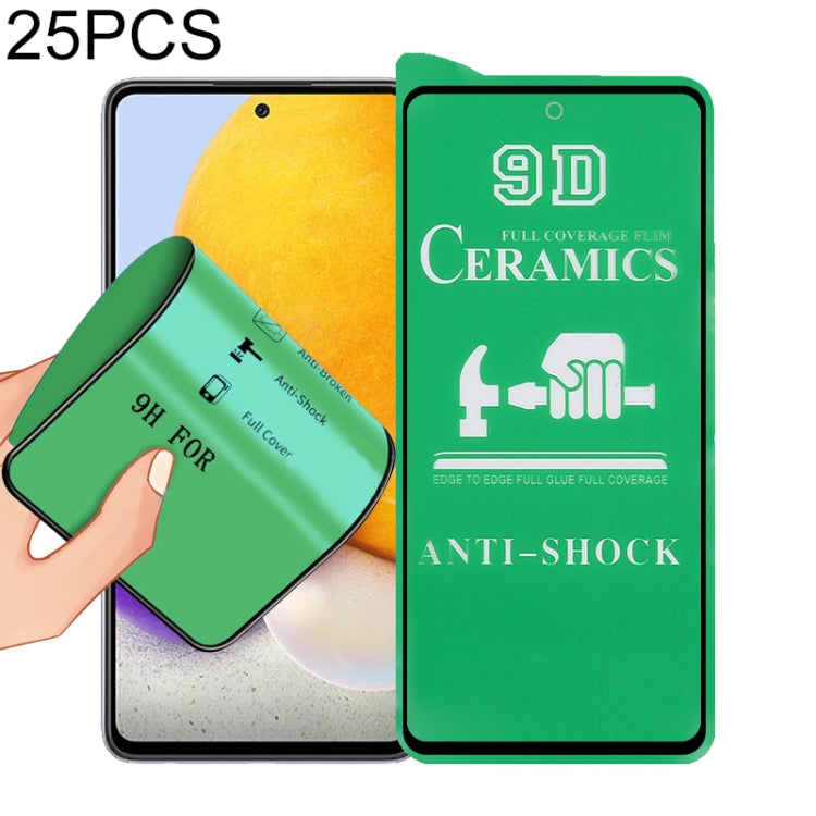 For Samsung Galaxy A72 5G / 4G 25pcs 9D Full Screen Full Glue Ceramic Film - Galaxy Tempered Glass by buy2fix | Online Shopping UK | buy2fix
