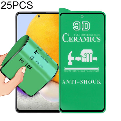 For Samsung Galaxy A72 5G / 4G 25pcs 9D Full Screen Full Glue Ceramic Film - Galaxy Tempered Glass by buy2fix | Online Shopping UK | buy2fix