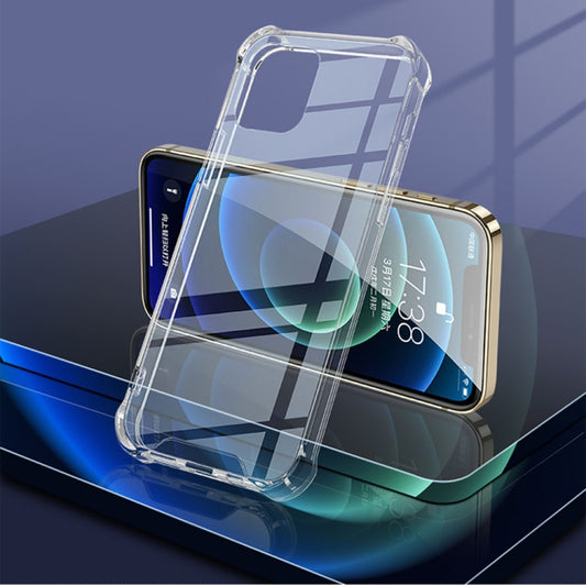 For iPhone 12 / 12 Pro Four Corner Airbag Shockproof TPU + Acrylic Case(Transparent) - iPhone 12 / 12 Pro Cases by buy2fix | Online Shopping UK | buy2fix