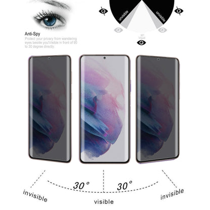 For Samsung Galaxy S21+ 5G 0.3mm 9H Surface Hardness 3D Curved Surface Privacy Glass Film - Galaxy Tempered Glass by buy2fix | Online Shopping UK | buy2fix