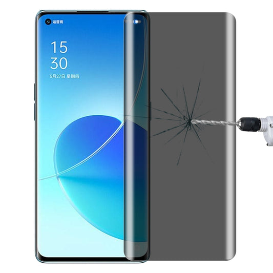 For OPPO Reno6 Pro 5G 0.3mm 9H Surface Hardness 3D Curved Surface Privacy Glass Film - OPPO Tempered Glass by buy2fix | Online Shopping UK | buy2fix