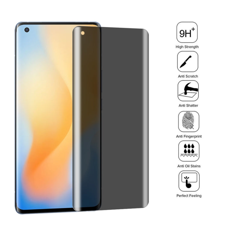 For vivo X50 Pro 25 PCS 0.3mm 9H Surface Hardness 3D Curved Surface Privacy Glass Film - Galaxy Tempered Glass by buy2fix | Online Shopping UK | buy2fix