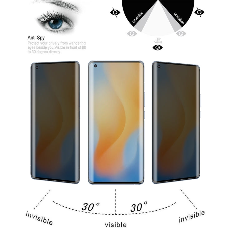 For vivo X50 Pro 25 PCS 0.3mm 9H Surface Hardness 3D Curved Surface Privacy Glass Film - Galaxy Tempered Glass by buy2fix | Online Shopping UK | buy2fix