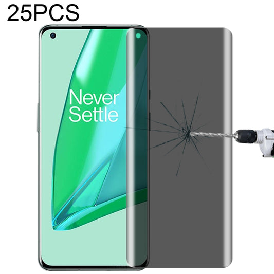 For OnePlus 9 Pro 25 PCS 0.3mm 9H Surface Hardness 3D Curved Surface Privacy Glass Film - OnePlus Tempered Glass by buy2fix | Online Shopping UK | buy2fix