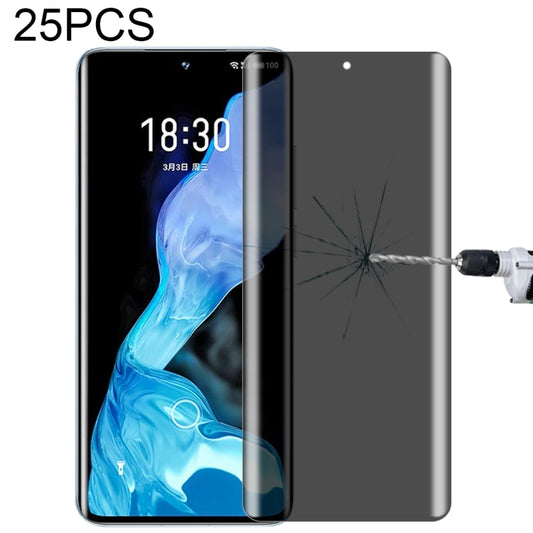 For Meizu 18 / 18s 25 PCS 0.3mm 9H Surface Hardness 3D Curved Surface Privacy Glass Film - Others by buy2fix | Online Shopping UK | buy2fix