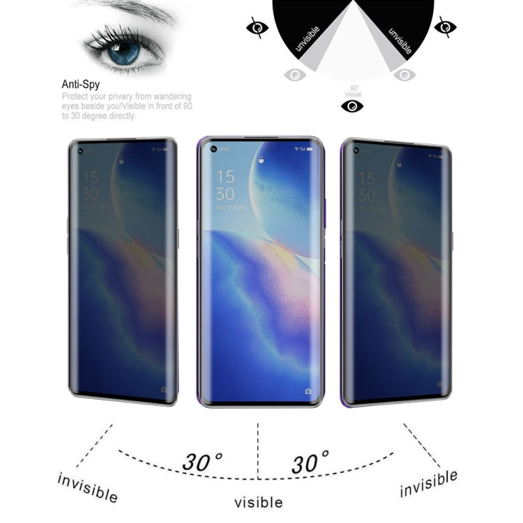 For OPPO Reno5 Pro 5G 25 PCS 0.3mm 9H Surface Hardness 3D Curved Surface Privacy Glass Film - OPPO Tempered Glass by buy2fix | Online Shopping UK | buy2fix