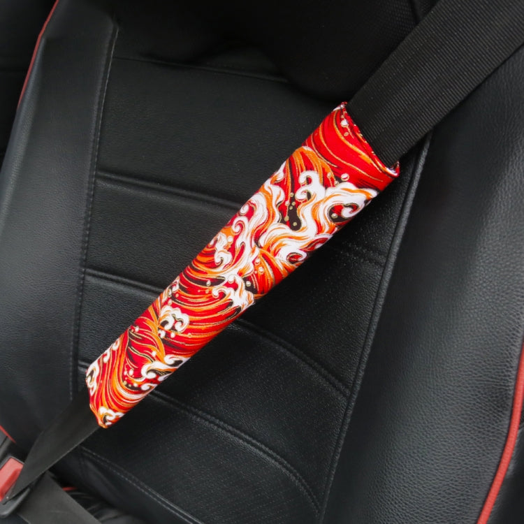 Car Seat Belt Protective Cover(Sea Wave Red) by buy2fix