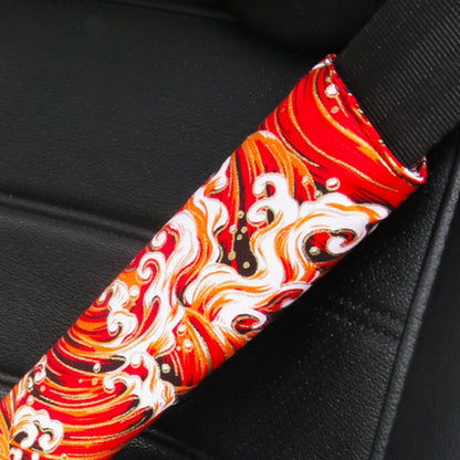 Car Seat Belt Protective Cover(Sea Wave Red) by buy2fix