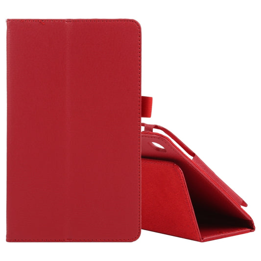 For Samsung Galaxy Tab A7 Lite T220 / T225 Litchi Texture Solid Color Horizontal Flip Leather Case with Holder & Pen Slot(Red) - Tab A7 Lite T220 / T225 by buy2fix | Online Shopping UK | buy2fix