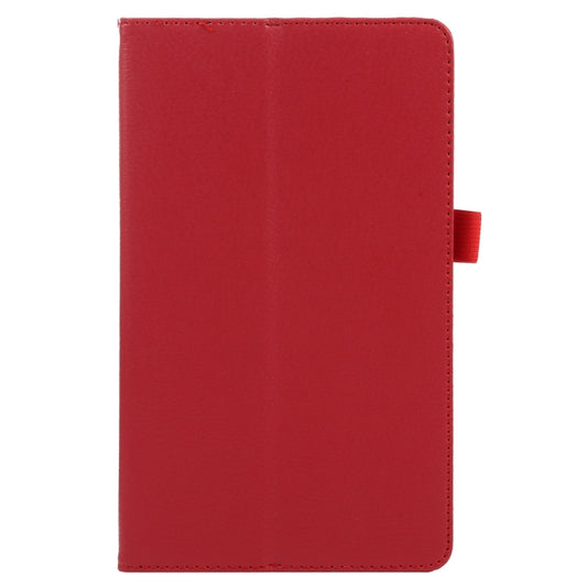 For Samsung Galaxy Tab A7 Lite T220 / T225 Litchi Texture Solid Color Horizontal Flip Leather Case with Holder & Pen Slot(Red) - Tab A7 Lite T220 / T225 by buy2fix | Online Shopping UK | buy2fix