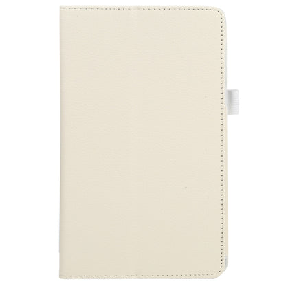 For Samsung Galaxy Tab A7 Lite T220 / T225 Litchi Texture Solid Color Horizontal Flip Leather Case with Holder & Pen Slot(White) - Tab A7 Lite T220 / T225 by buy2fix | Online Shopping UK | buy2fix
