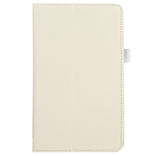 For Samsung Galaxy Tab A7 Lite T220 / T225 Litchi Texture Solid Color Horizontal Flip Leather Case with Holder & Pen Slot(White) - Tab A7 Lite T220 / T225 by buy2fix | Online Shopping UK | buy2fix