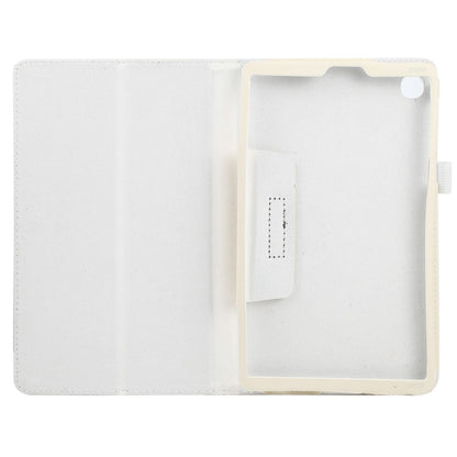 For Samsung Galaxy Tab A7 Lite T220 / T225 Litchi Texture Solid Color Horizontal Flip Leather Case with Holder & Pen Slot(White) - Tab A7 Lite T220 / T225 by buy2fix | Online Shopping UK | buy2fix