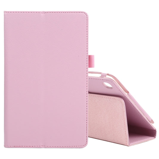 For Samsung Galaxy Tab A7 Lite T220 / T225 Litchi Texture Solid Color Horizontal Flip Leather Case with Holder & Pen Slot(Pink) - Tab A7 Lite T220 / T225 by buy2fix | Online Shopping UK | buy2fix