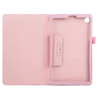 For Samsung Galaxy Tab A7 Lite T220 / T225 Litchi Texture Solid Color Horizontal Flip Leather Case with Holder & Pen Slot(Pink) - Tab A7 Lite T220 / T225 by buy2fix | Online Shopping UK | buy2fix