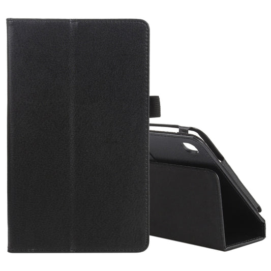 For Samsung Galaxy Tab A7 Lite T220 / T225 Litchi Texture Solid Color Horizontal Flip Leather Case with Holder & Pen Slot(Black) - Tab A7 Lite T220 / T225 by buy2fix | Online Shopping UK | buy2fix