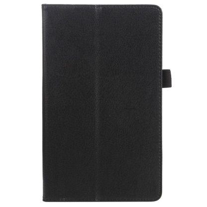 For Samsung Galaxy Tab A7 Lite T220 / T225 Litchi Texture Solid Color Horizontal Flip Leather Case with Holder & Pen Slot(Black) - Tab A7 Lite T220 / T225 by buy2fix | Online Shopping UK | buy2fix