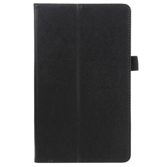 For Samsung Galaxy Tab A7 Lite T220 / T225 Litchi Texture Solid Color Horizontal Flip Leather Case with Holder & Pen Slot(Black) - Tab A7 Lite T220 / T225 by buy2fix | Online Shopping UK | buy2fix